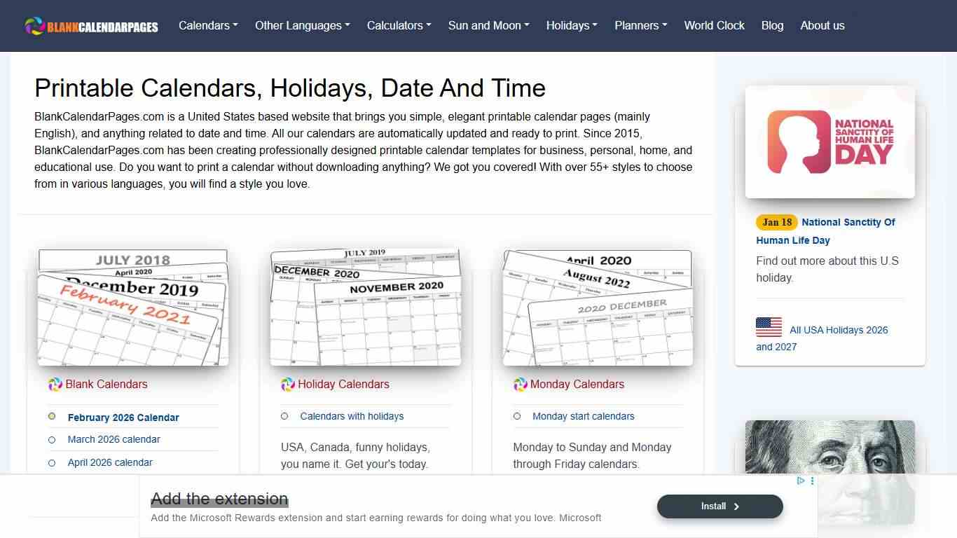 Printable calendars, planners, holidays, checklists, schedules and more